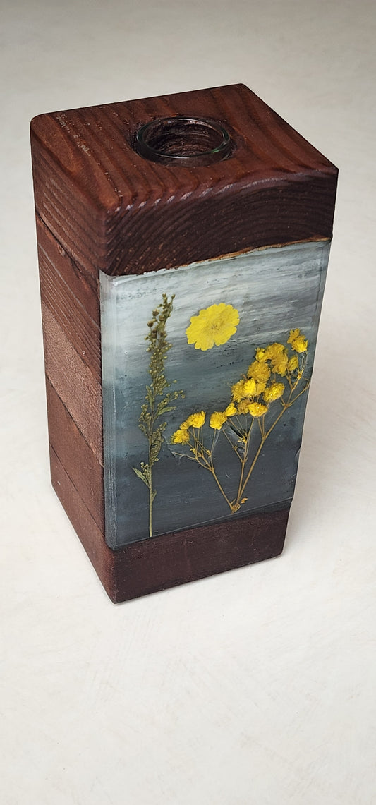 Wood Block Vase